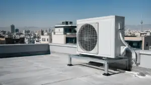Rooftop Air Conditioner Overlooking the City
