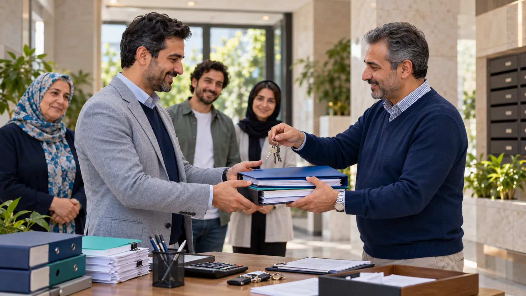 تحویل اسناد، مدارک و کلیدهای ساختمان به مدیر جدید