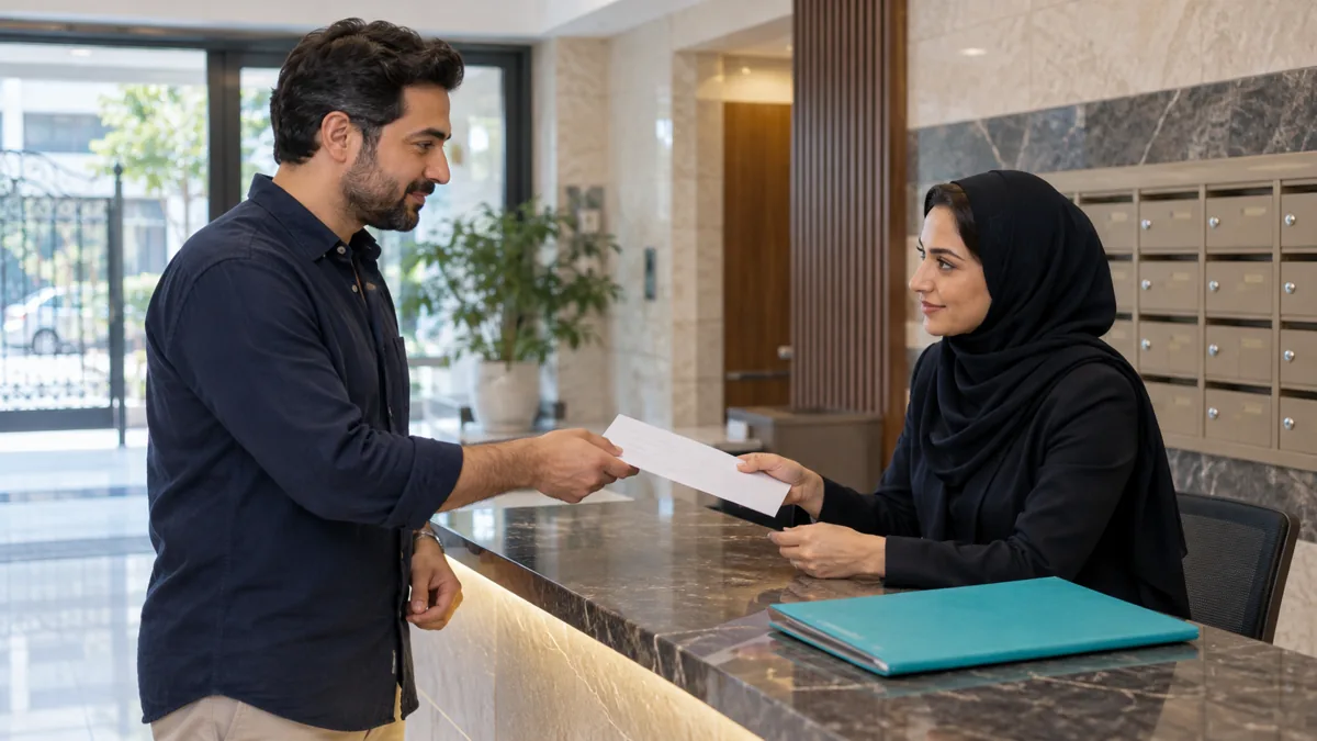 تحویل درخواست کتبی رسیدگی به مدیر ساختمان